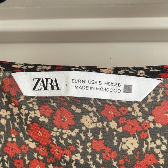 Sheer Floral Zara Blouse Top Small - Picture 5 of 7